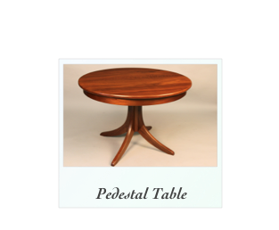 Custom Pedestal Table handmade of solid walnut