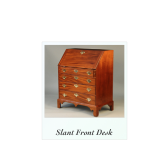 Massachusetts Slant Front Desk in solid mahogany
