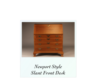 Slant Front Desk in solid Cherry Newport Rhode Island NH Maine Mass NY