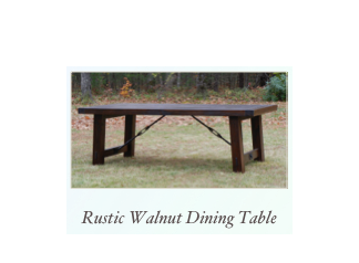 ￼
Rustic Walnut Dining Table