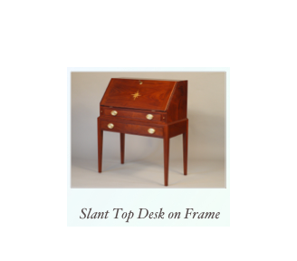 ￼
 Slant Top Desk on Frame
