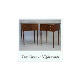 Two Drawer Sheraton Nightstands 