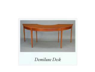 Demilune Desk made of solid mahogany