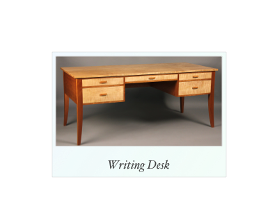 Custom Writing Desk made of cherry and tiger maple